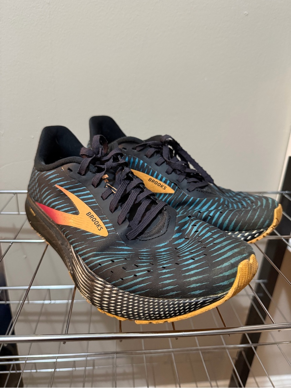 Brooks Men’s Black with Teal & Orange Running Shoes